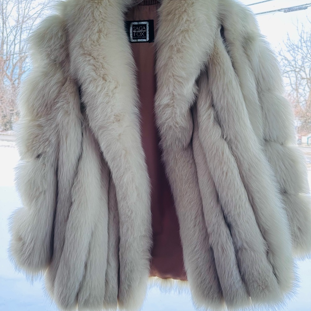 Saga Fox Fur Coat (it does have two noticeable holes)